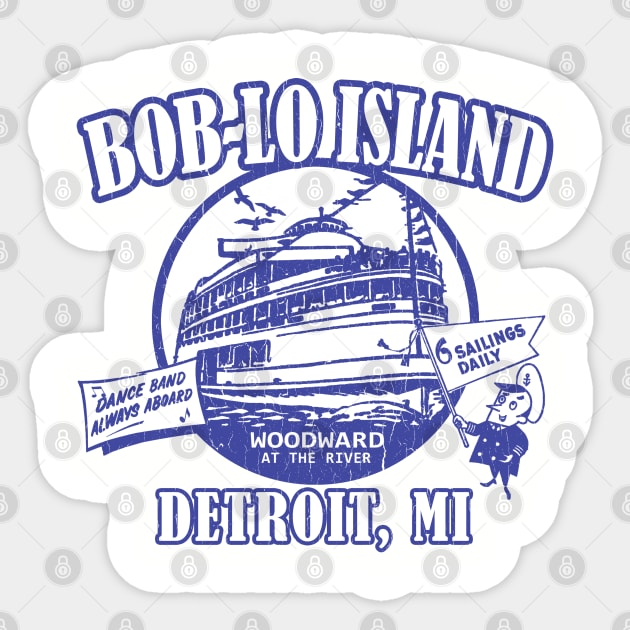 Boblo Island - Detroit, MI (vintage look) Sticker by robotface